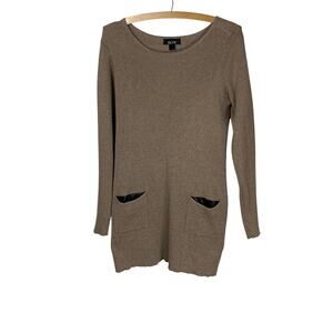 Alyx Sweater Longline Ribbed Cotton Blend Taupe Everyday Size XL